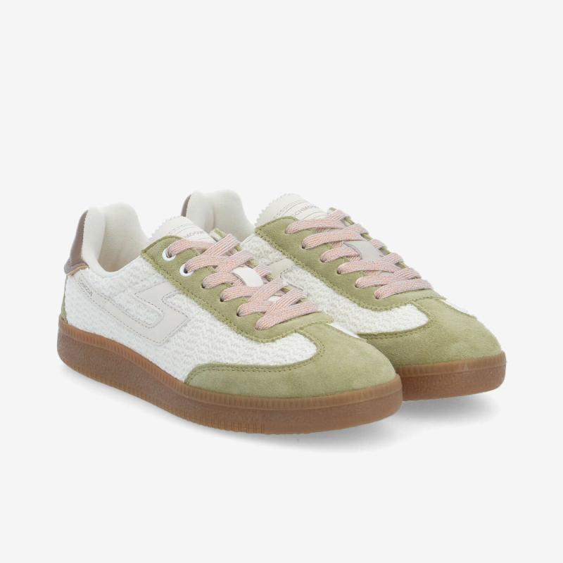 SHEFFIELD JOGGER W - ZOE/SDE/G.METAL - BLANC CASSÉ/VERT/BRONZE